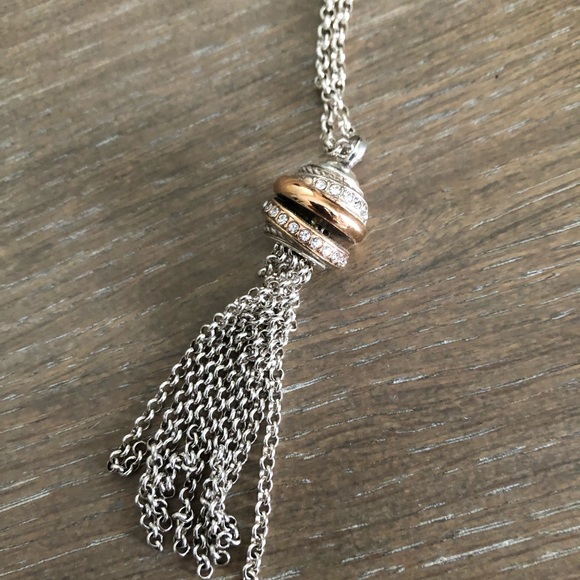 NWOT Brighton round pendant with fringe and chain - Picture 2 of 5